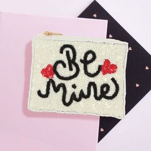 "Be Mine" Beaded Pouch